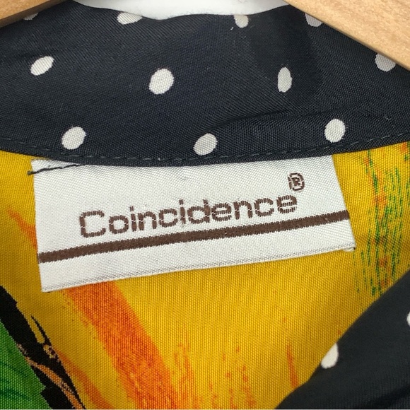 Vintage Coincidence Abstract Print 80s Blouse - Picture 4 of 7